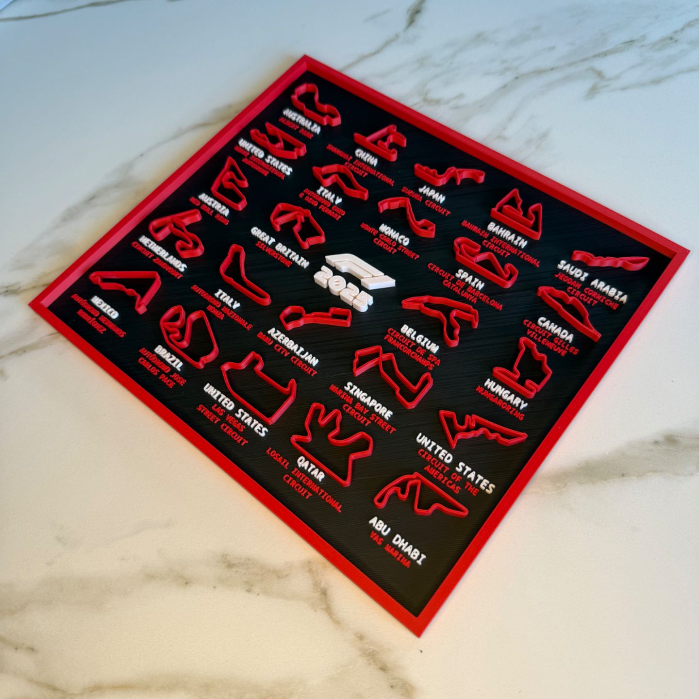 Formula 1  2025 Calendar Frame
