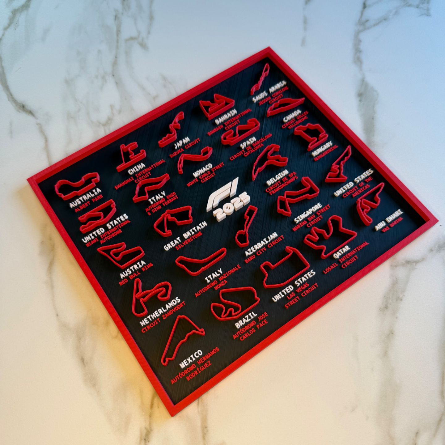 Formula 1  2025 Calendar Frame